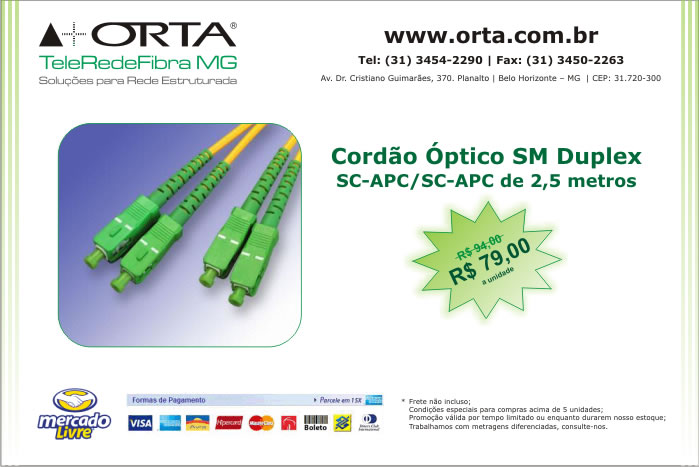 ORTA TeleRedeFibra MG : Soluções para Rede Estruturada